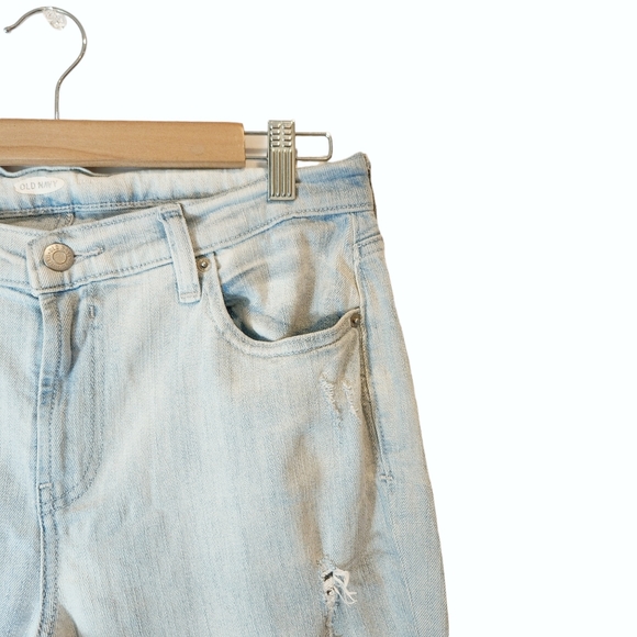 Vintage Old Navy Distressed Boyfriend‎ Denim Jeans Light Wash Size 6 Tall Long - Picture 9 of 13